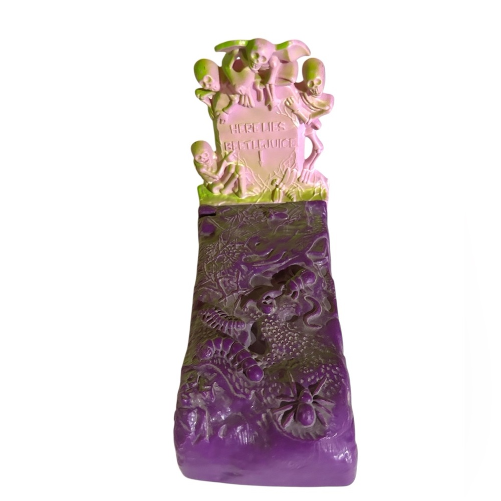 Original 1989 Purple and Green Beetlejuice Tombstone Toy